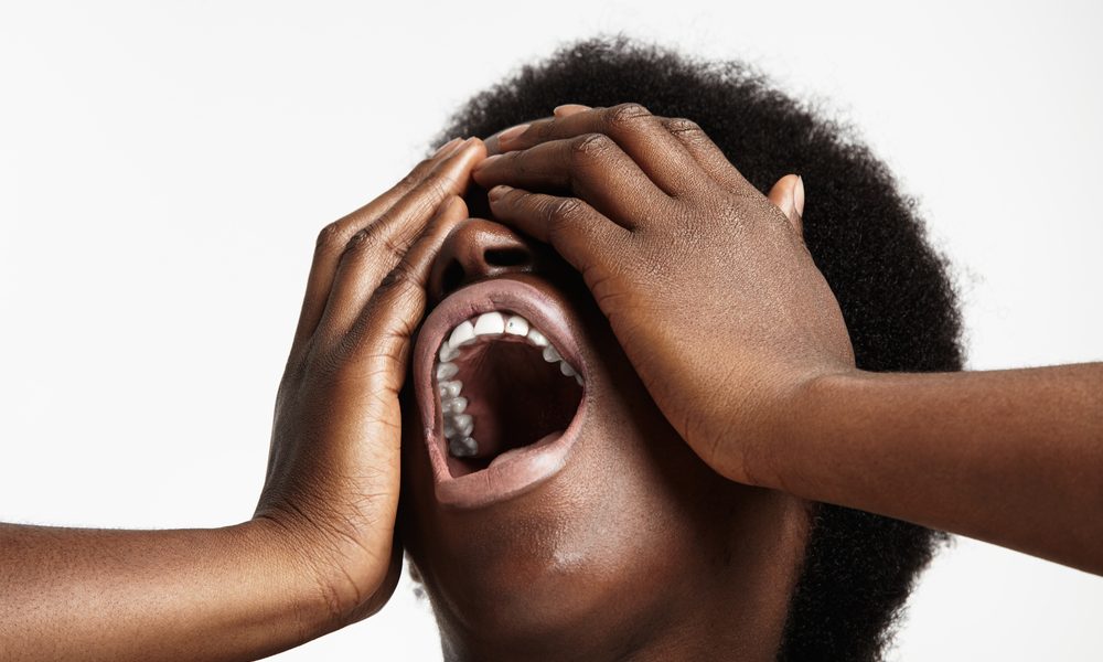 Screaming,Black,Woman